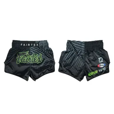 Short de Boxe Thaï Fairtex Noir/Gris 1924 - 4
