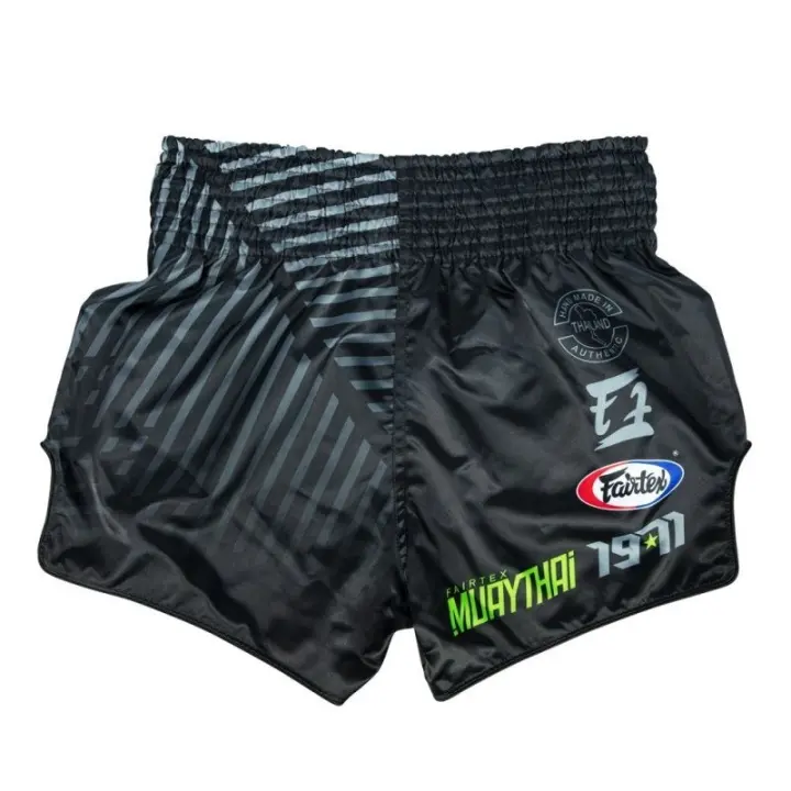 Short de Boxe Thaï Fairtex Noir/Gris 1924