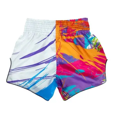 Short Boxe Thaï Fairtex BS1933 World Music White - 5