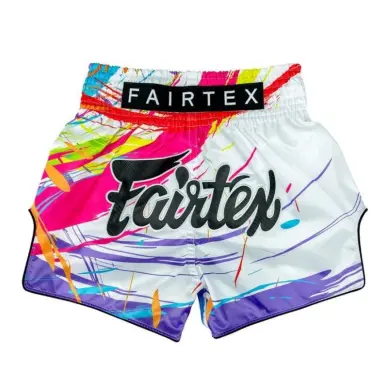 Short Boxe Thaï Fairtex BS1933 World Music White - 4