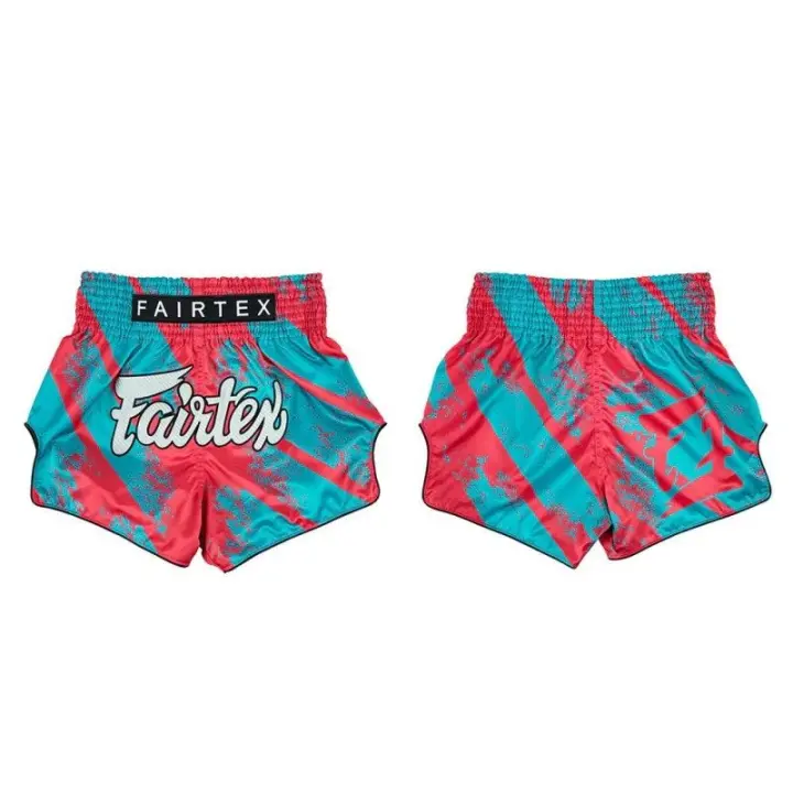 Short de Boxe Thaï Fairtex BS1929 Street King Turquoise/Rouge