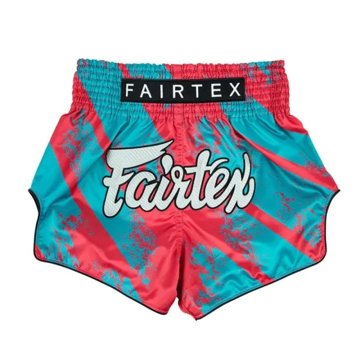 Short de Boxe Thaï Fairtex BS1929 Street King Turquoise/Rouge