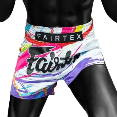 Short Boxe Thaï Fairtex BS1933 World Music White - 2