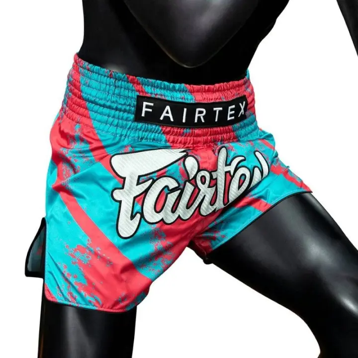 Short de Boxe Thaï Fairtex BS1929 Street King Turquoise/Rouge
