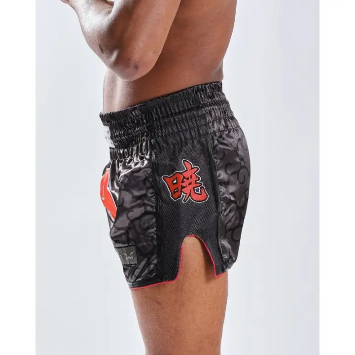 Short de Boxe Thaï Naruto x Elion Akatsuki Noir/Rouge
