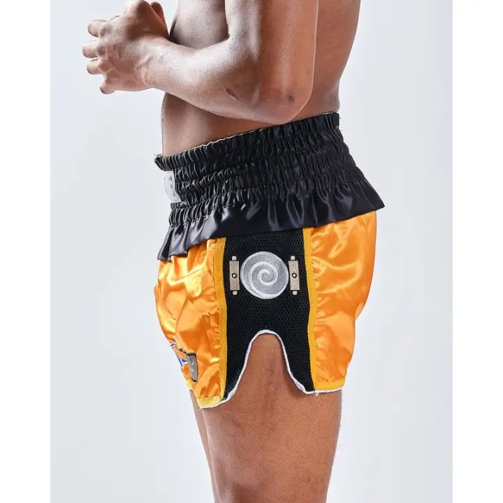 Short de Boxe Thaï Naruto x Elion Noir/Orange