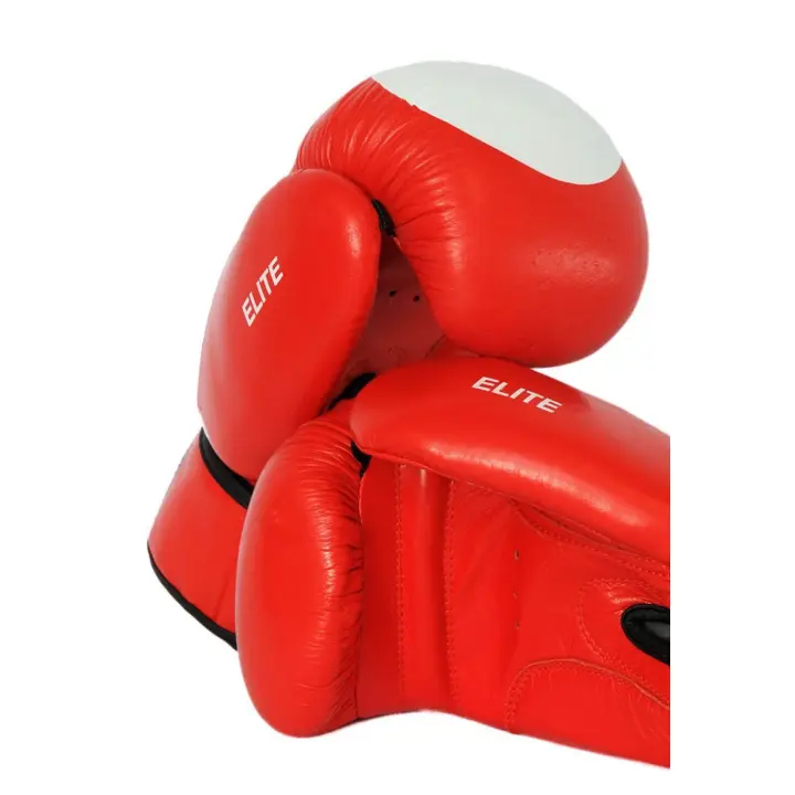 Gants de karaté contact 100% cuir rouge