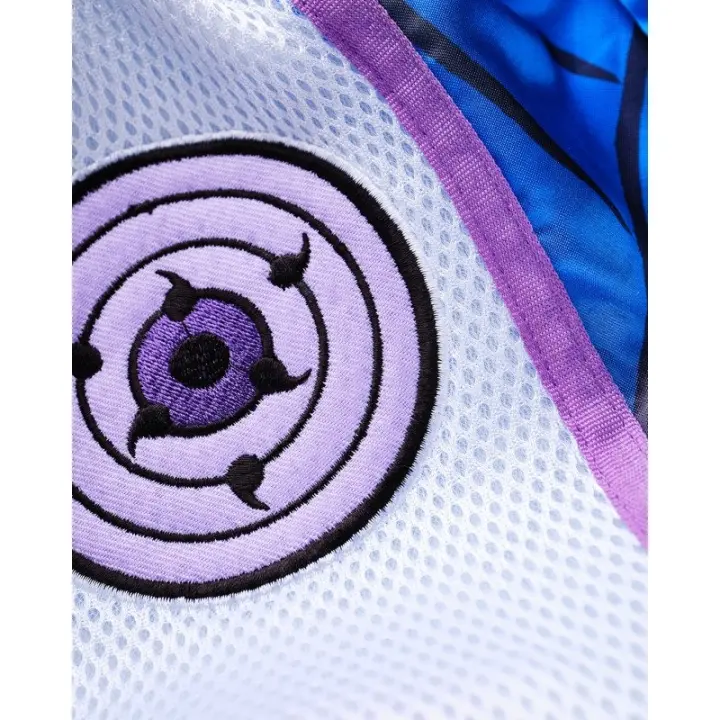 Short de Boxe Thaï Naruto x Elion Sasuke Bleu