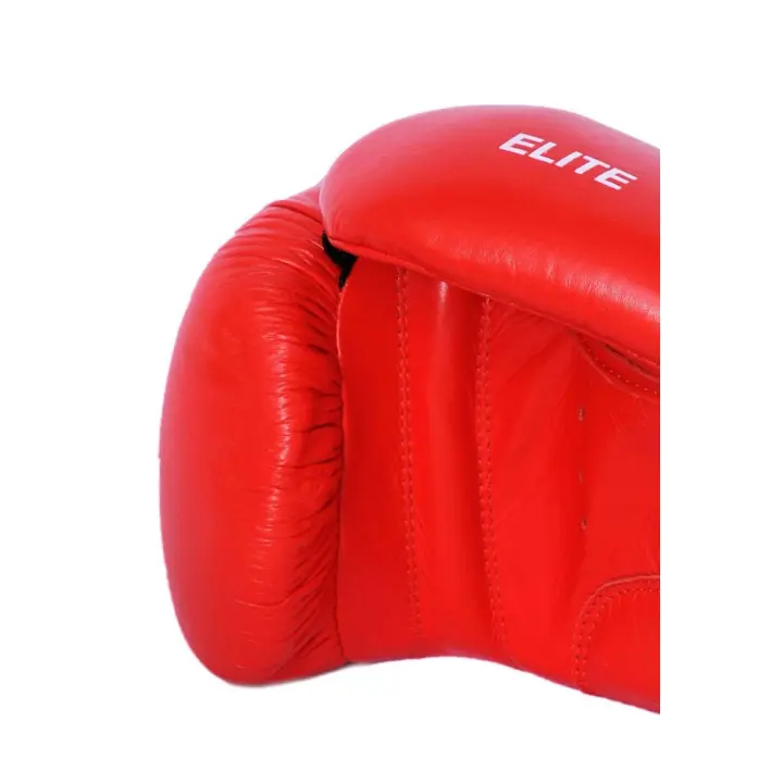 Gants de karaté contact 100% cuir rouge