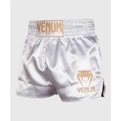 Short Boxe Thai Venum Classic Blanc/Or