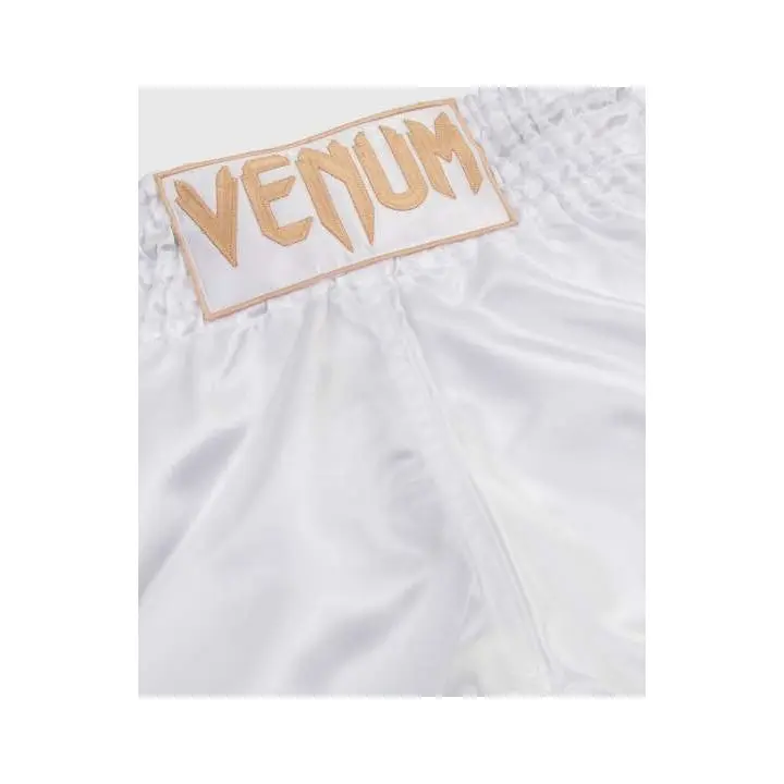 Short Boxe Thai Venum Classic Blanc/Or