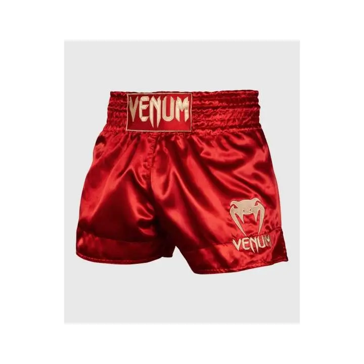 Short de Boxe Thai Venum Classic Bordeaux / Or