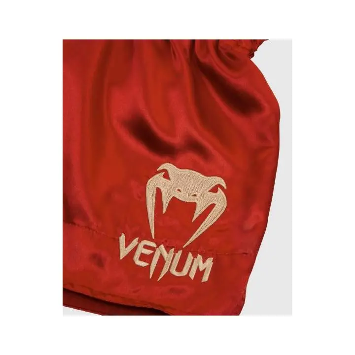 Short de Boxe Thai Venum Classic Bordeaux / Or