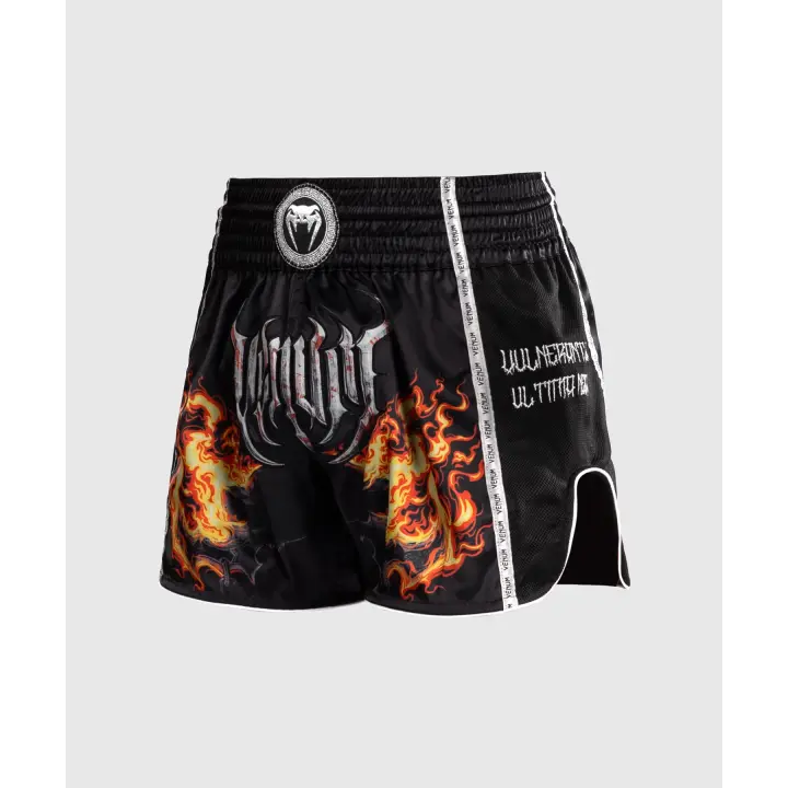 Short de Boxe Thaï Venum Gladiator 5.0 - Noir/Orange Néon
