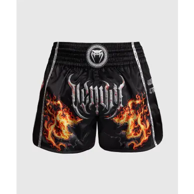 Short de Boxe Thaï Venum Gladiator 5.0 - Noir/Orange Néon - 2