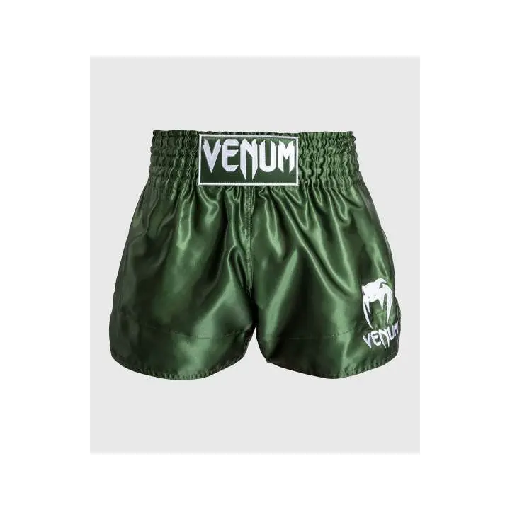 Short de Boxe Thai Venum Classic Kaki/Blanc