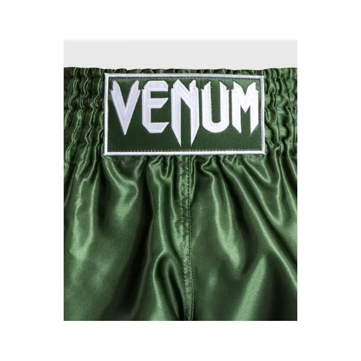 Short de Boxe Thai Venum Classic Kaki/Blanc