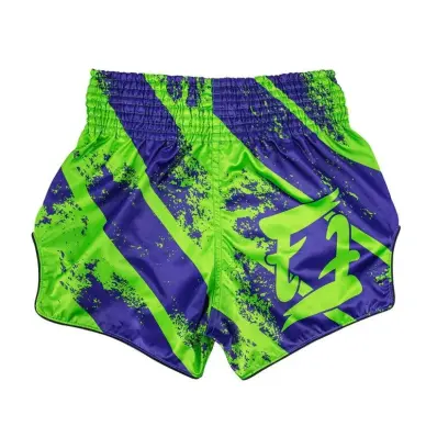 Short de Boxe Thaï Fairtex BS1928 Street King Bleu/vert - 5