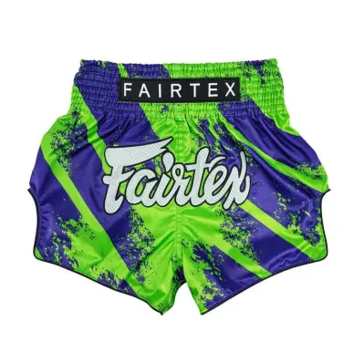 Short de Boxe Thaï Fairtex BS1928 Street King Bleu/vert - 4