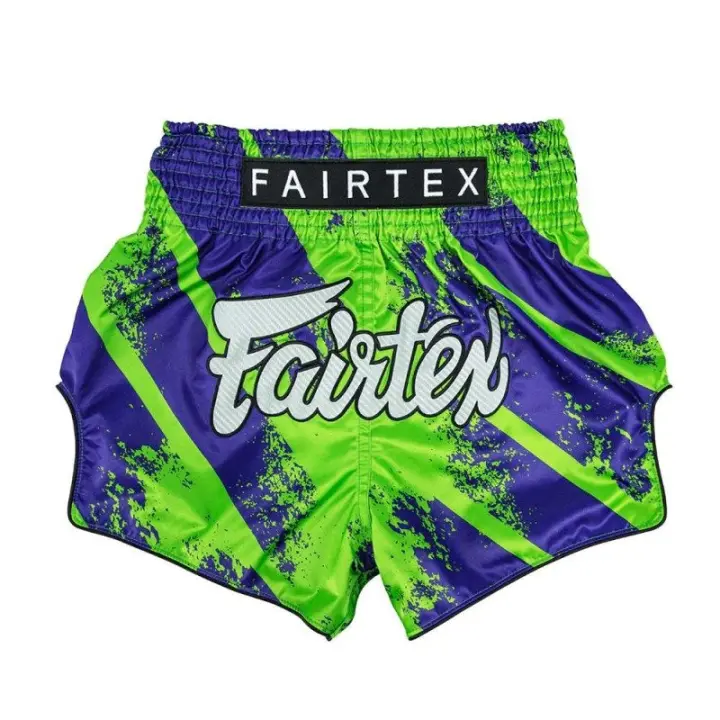 Short de Boxe Thaï Fairtex BS1928 Street King Bleu/vert
