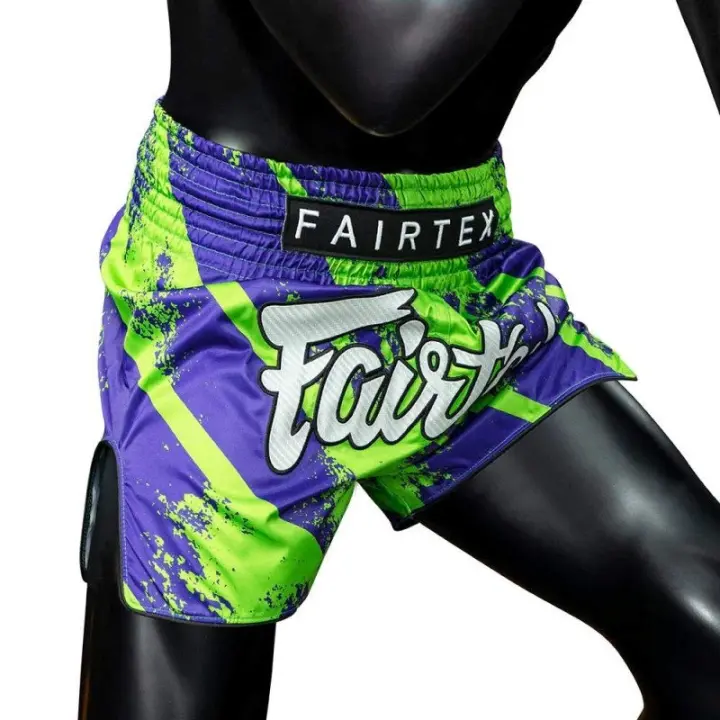 Short de Boxe Thaï Fairtex BS1928 Street King Bleu/vert