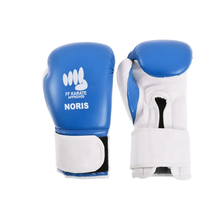 Gants de Karaté Contact PU bleu Noris