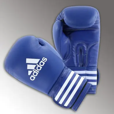 Guantes de contacto de cuero para karate Adidas Ultima Azul - 1