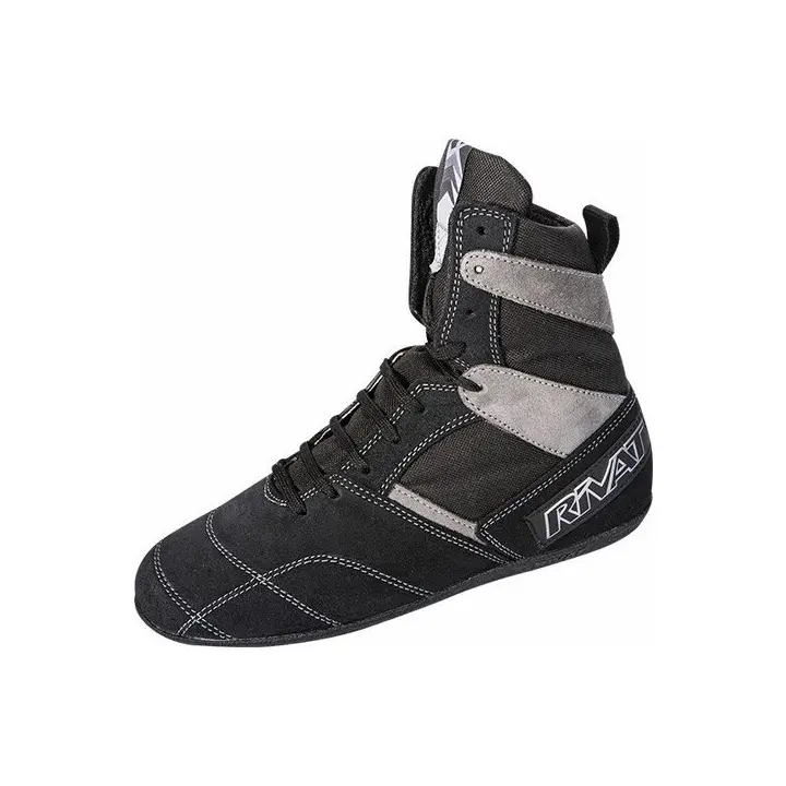 Chaussures de Boxe Française Rivat Top Noir/ Anthracite