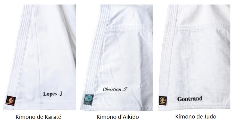 Exemples de broderies kimono